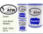 Preview: Smart, Cool Silver Metallic, EDA / EN2 / CF1L: 500ml Lackdose + 500ml Klarlack + 250ml Härter - Set, von ATW Autoteile West.